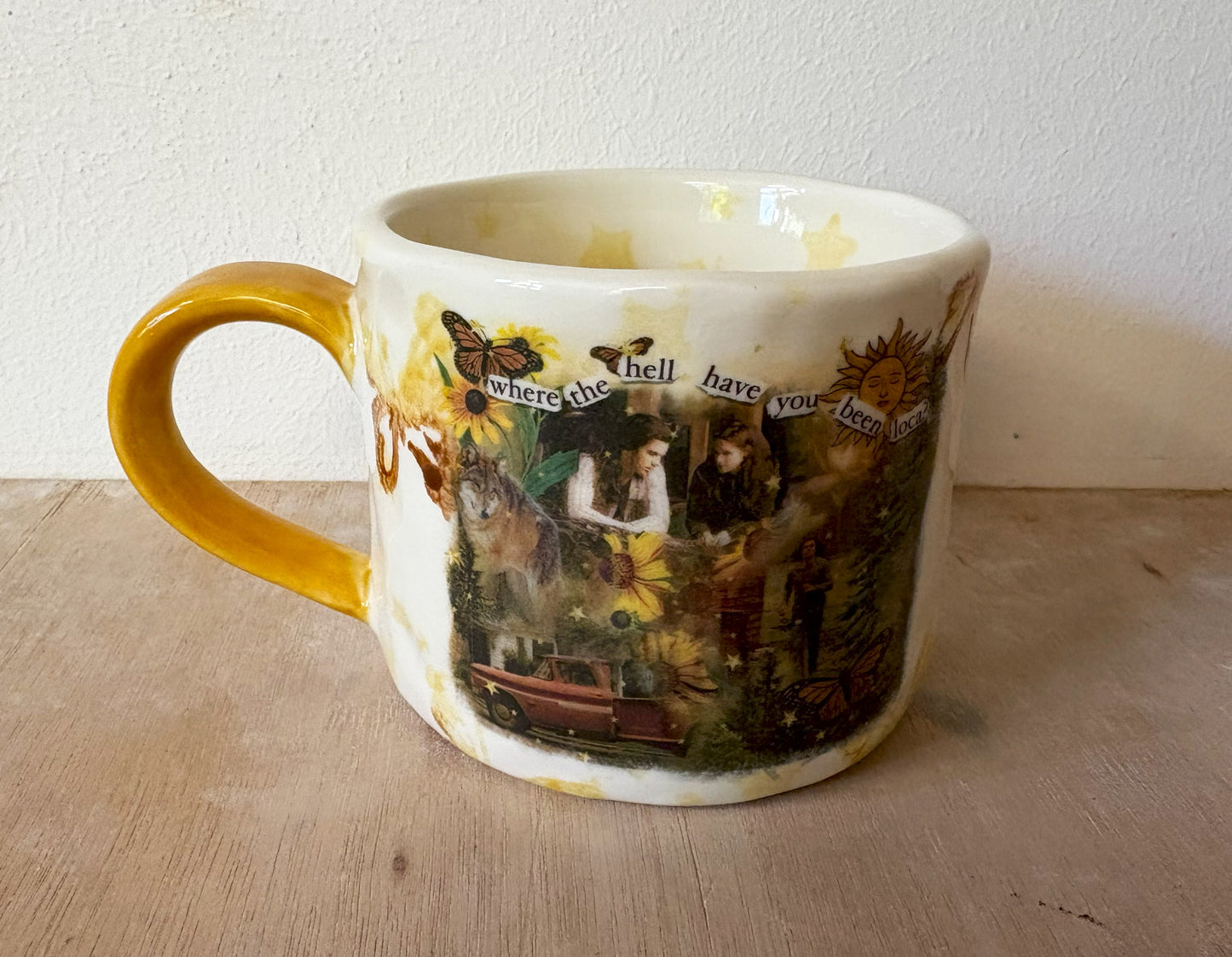 Millie's Pottery Twilight 'Where the Hell have you been Loca' Hand Made Medium Mug with Book Mark