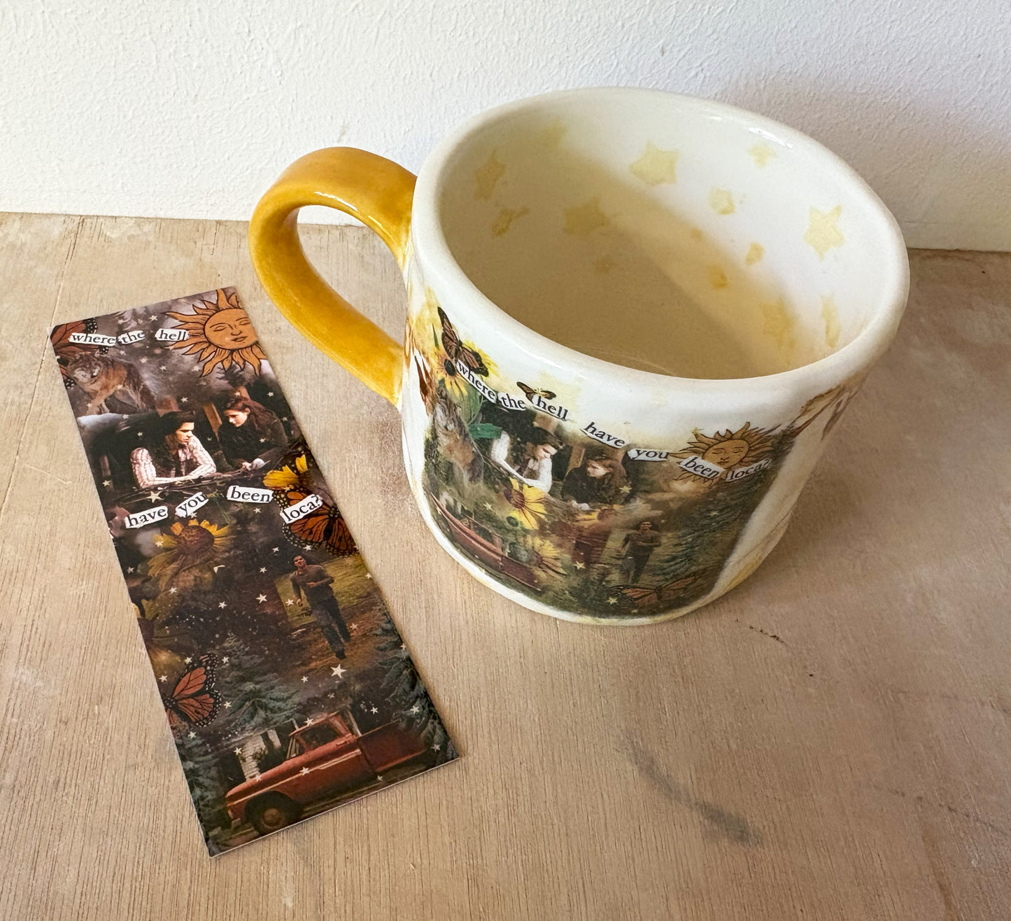 Millie's Pottery Twilight 'Where the Hell have you been Loca' Hand Made Medium Mug with Book Mark