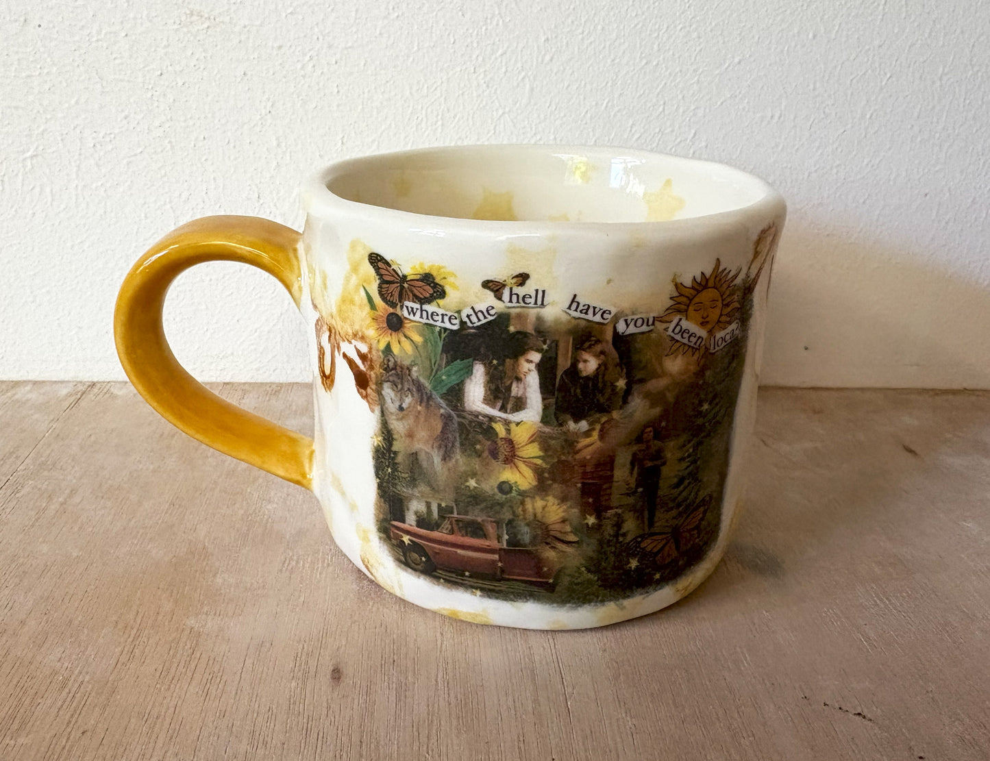Millie's Pottery Twilight 'Where the Hell have you been Loca' Hand Made Medium Mug with Book Mark