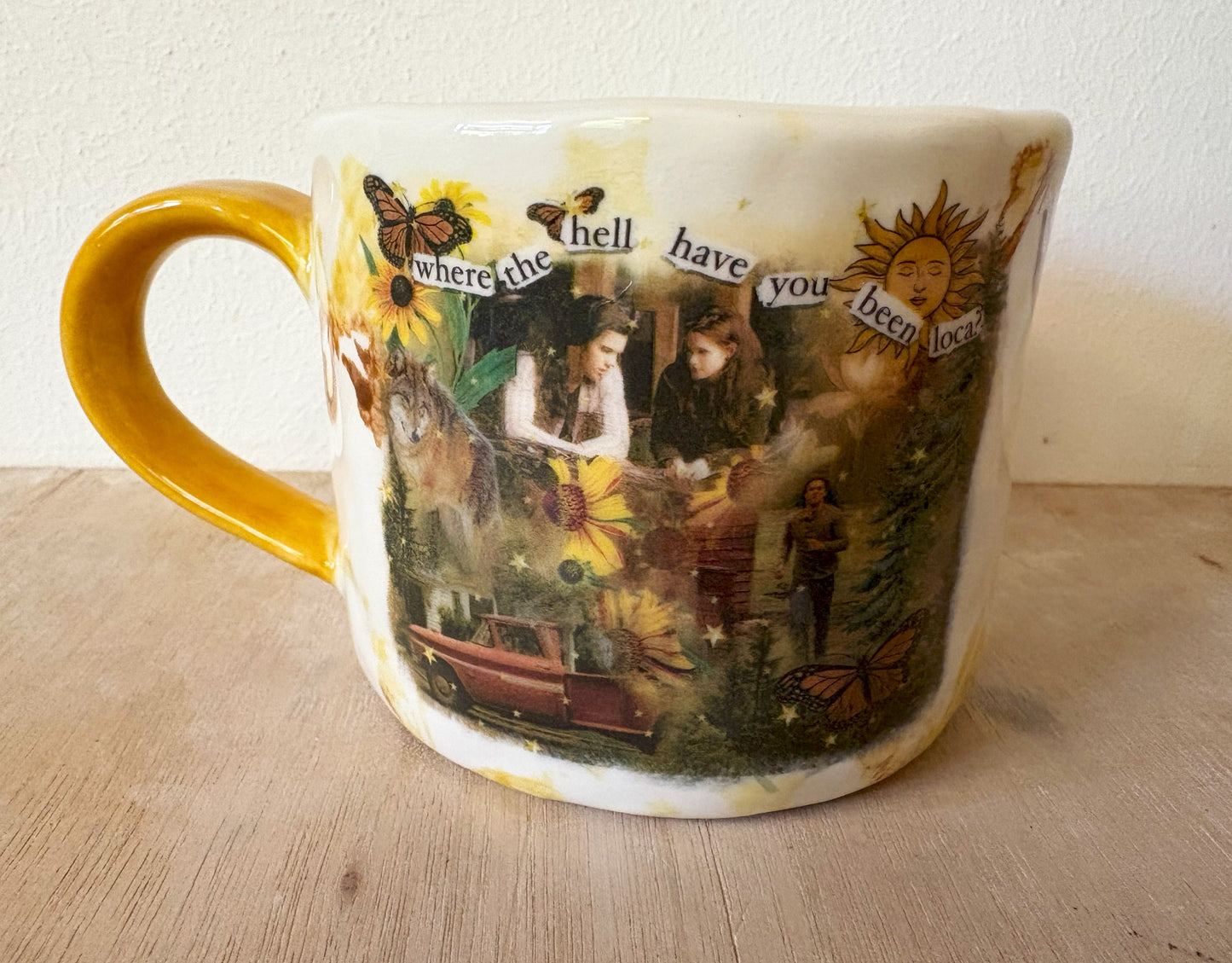 Millie's Pottery Twilight 'Where the Hell have you been Loca' Hand Made Medium Mug with Book Mark