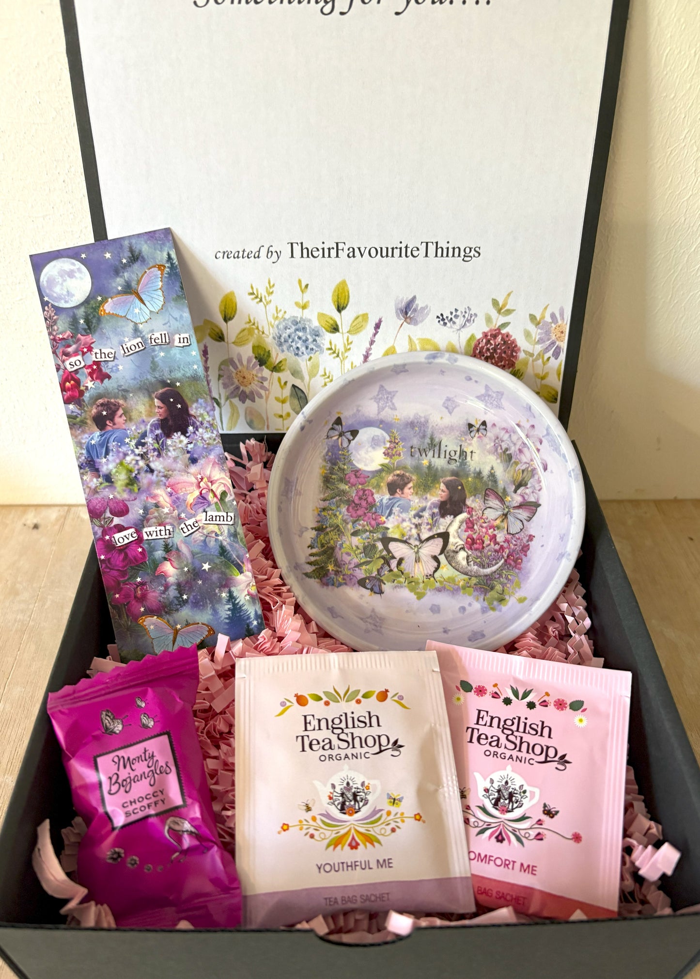 Millie's Pottery Twilight Meadow Lavender Trinket Dish and Book Mark Gift Set