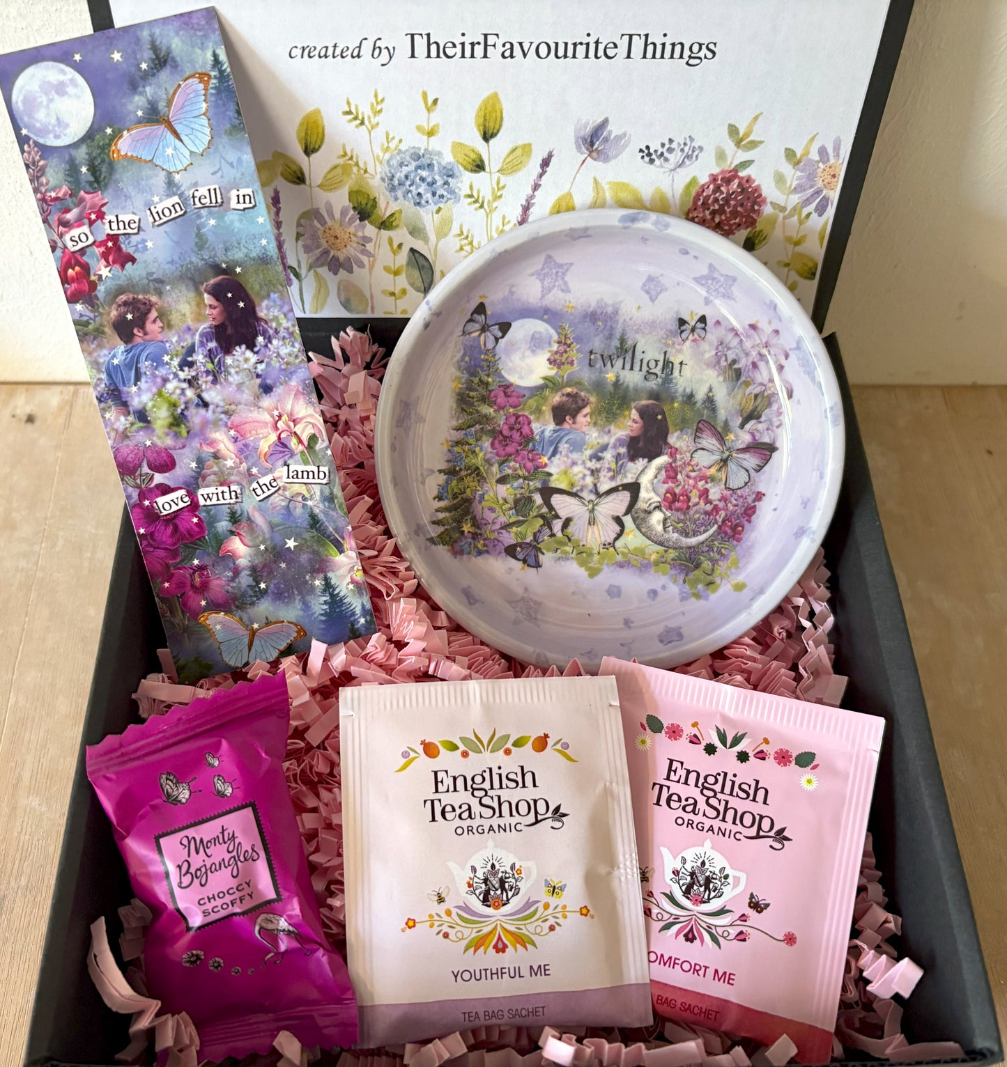 Millie's Pottery Twilight Meadow Lavender Trinket Dish and Book Mark Gift Set