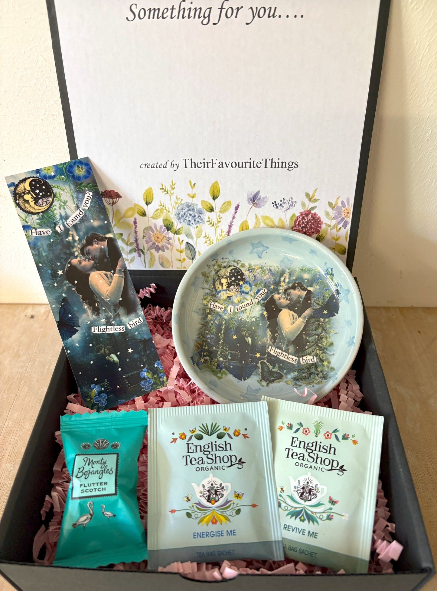 Millie's Pottery Twilight Prom Night 'Have I found you flightless Bird' Trinket Dish and Book Mark Gift Set
