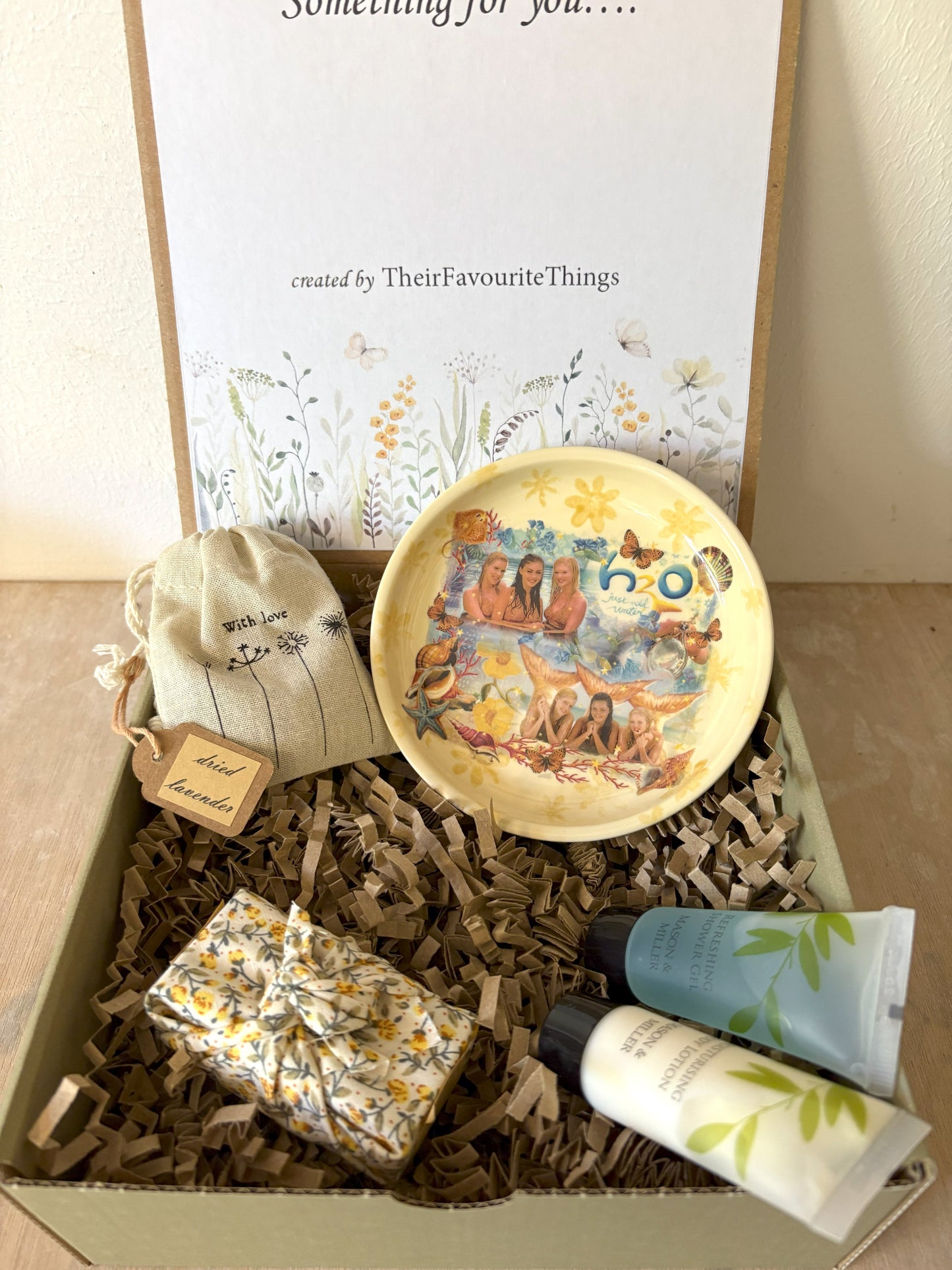 Millie's Pottery H2O Yellow Pearl Mermaid Trinket Dish Gift Set