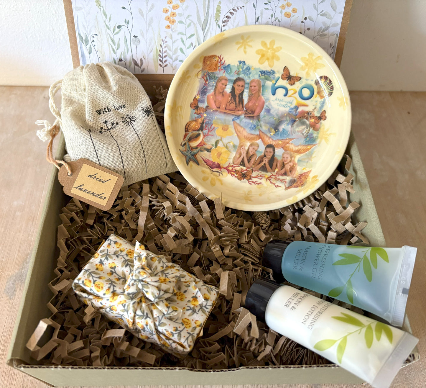 Millie's Pottery H2O Yellow Pearl Mermaid Trinket Dish Gift Set