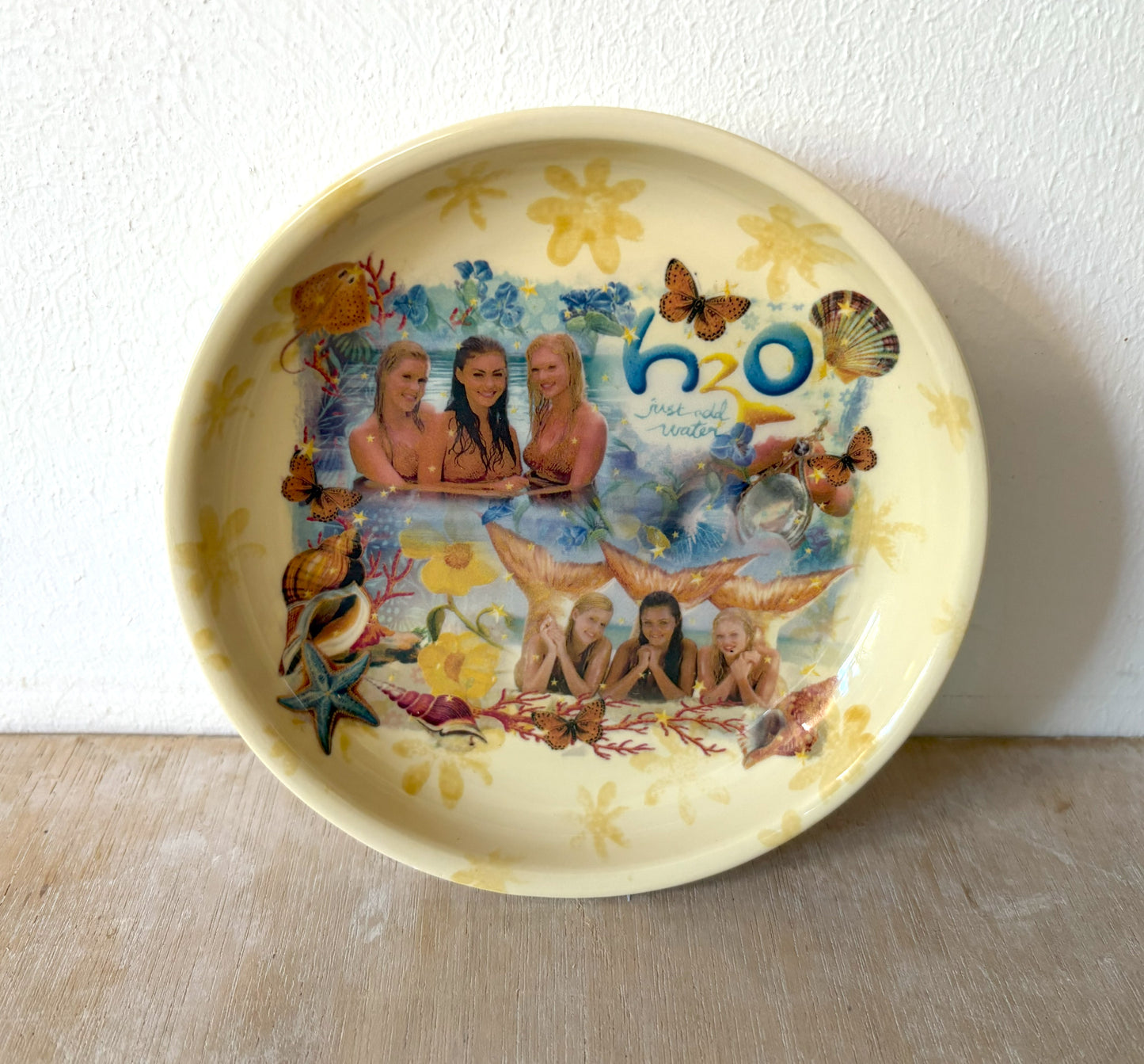 Millie's Pottery H2O Yellow Pearl Mermaid Trinket Dish Gift Set