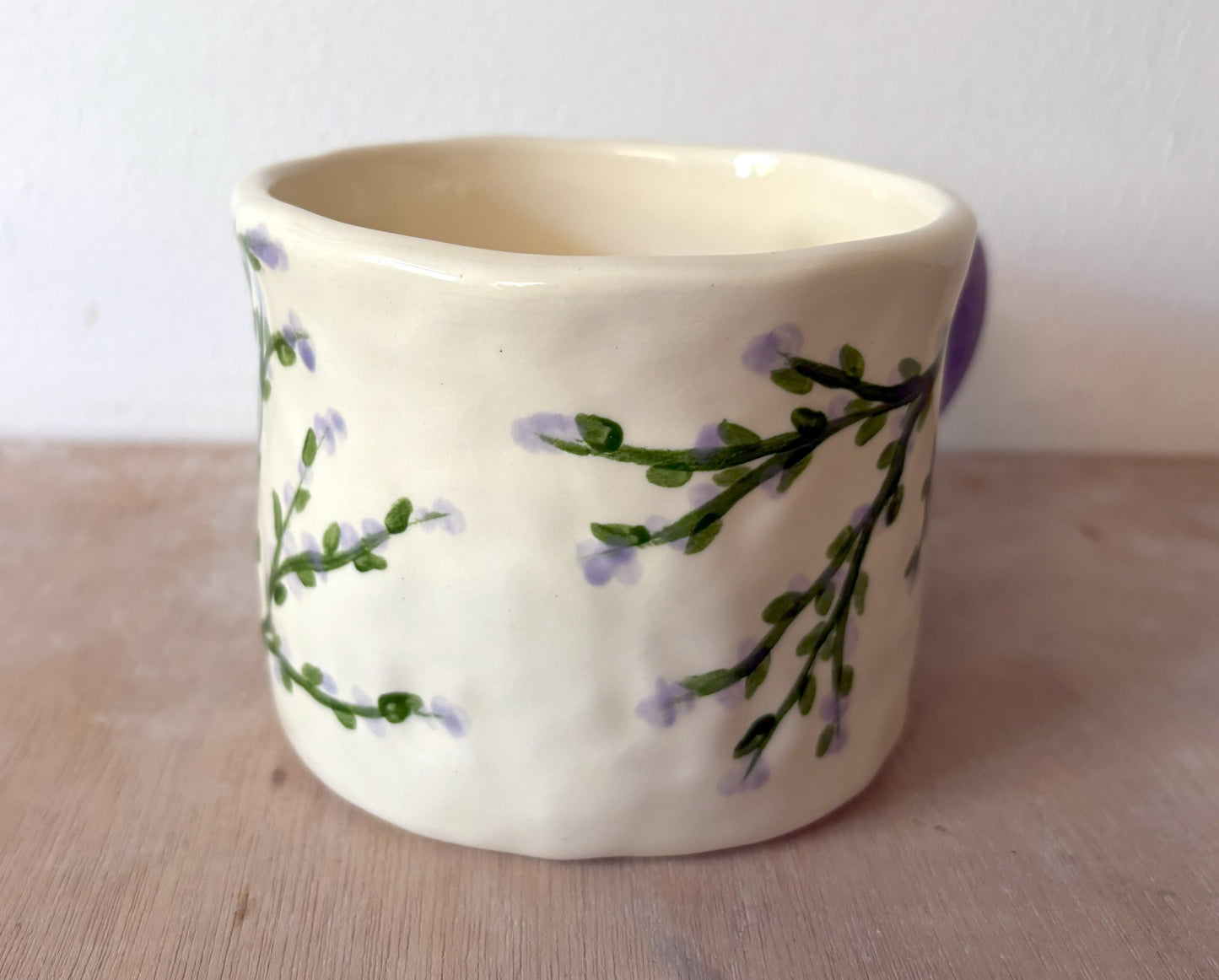 Millie's Pottery Purple and Lilac Fairy Design Hand Painted Large Mug Gift Set