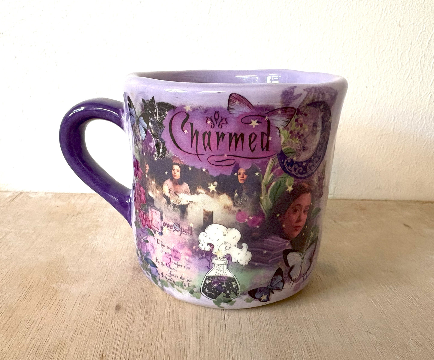 Millie's Pottery Millie's Pottery Charmed Phoebe Small Purple Mug