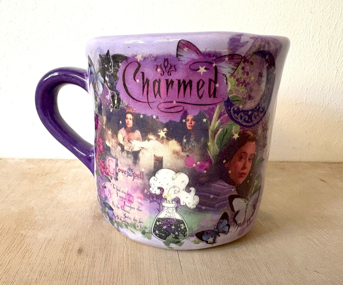 Millie's Pottery Millie's Pottery Charmed Phoebe Small Purple Mug