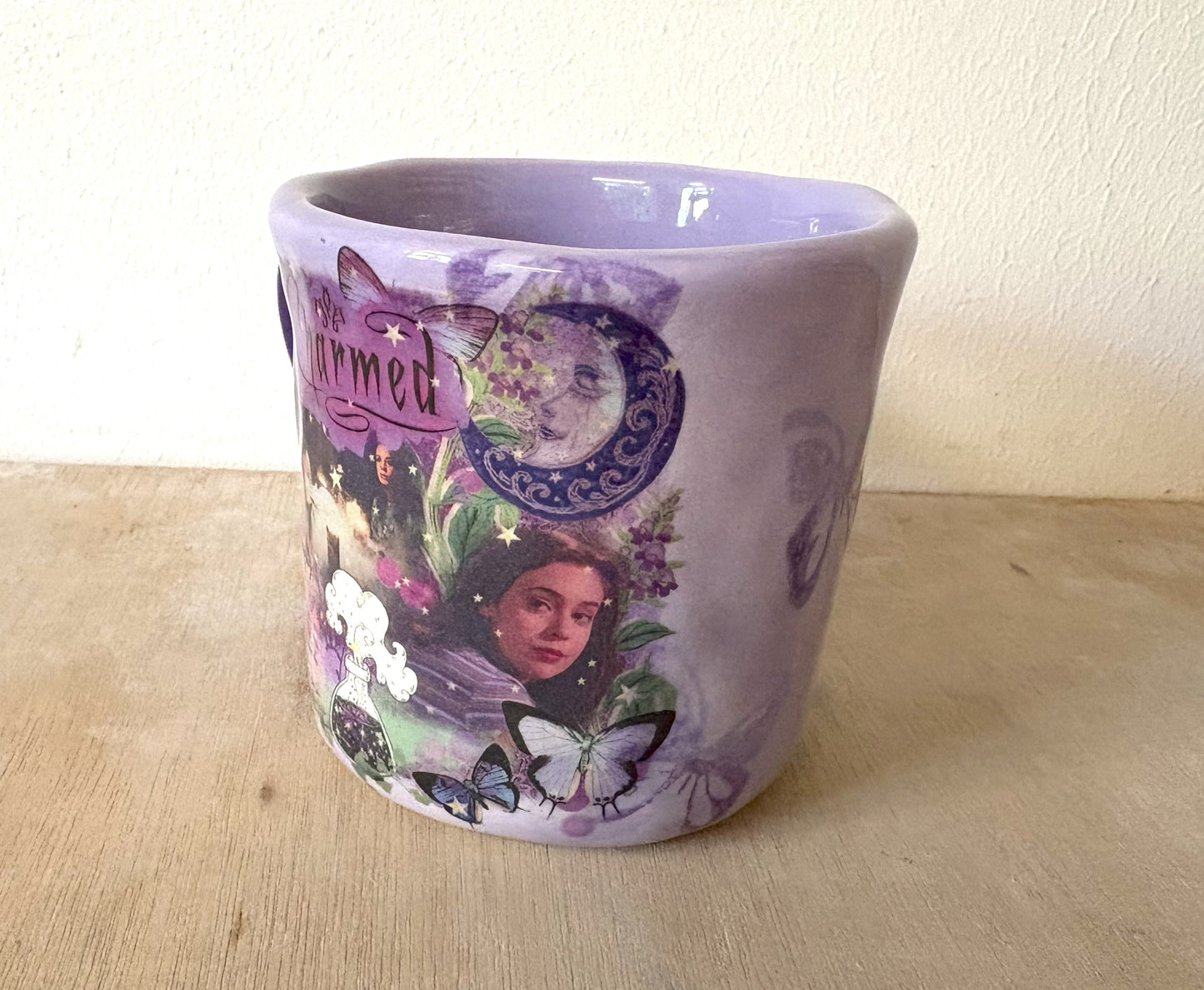 Millie's Pottery Millie's Pottery Charmed Phoebe Small Purple Mug