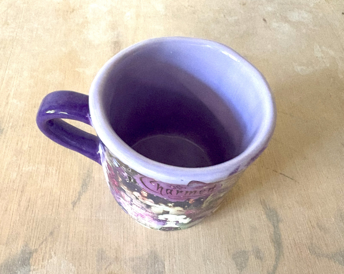 Millie's Pottery Millie's Pottery Charmed Phoebe Small Purple Mug