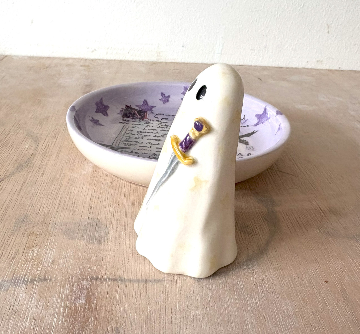 Millie's Pottery Throne of Glass Manon Trinket Dish with Fantasy Ghost Gift Set