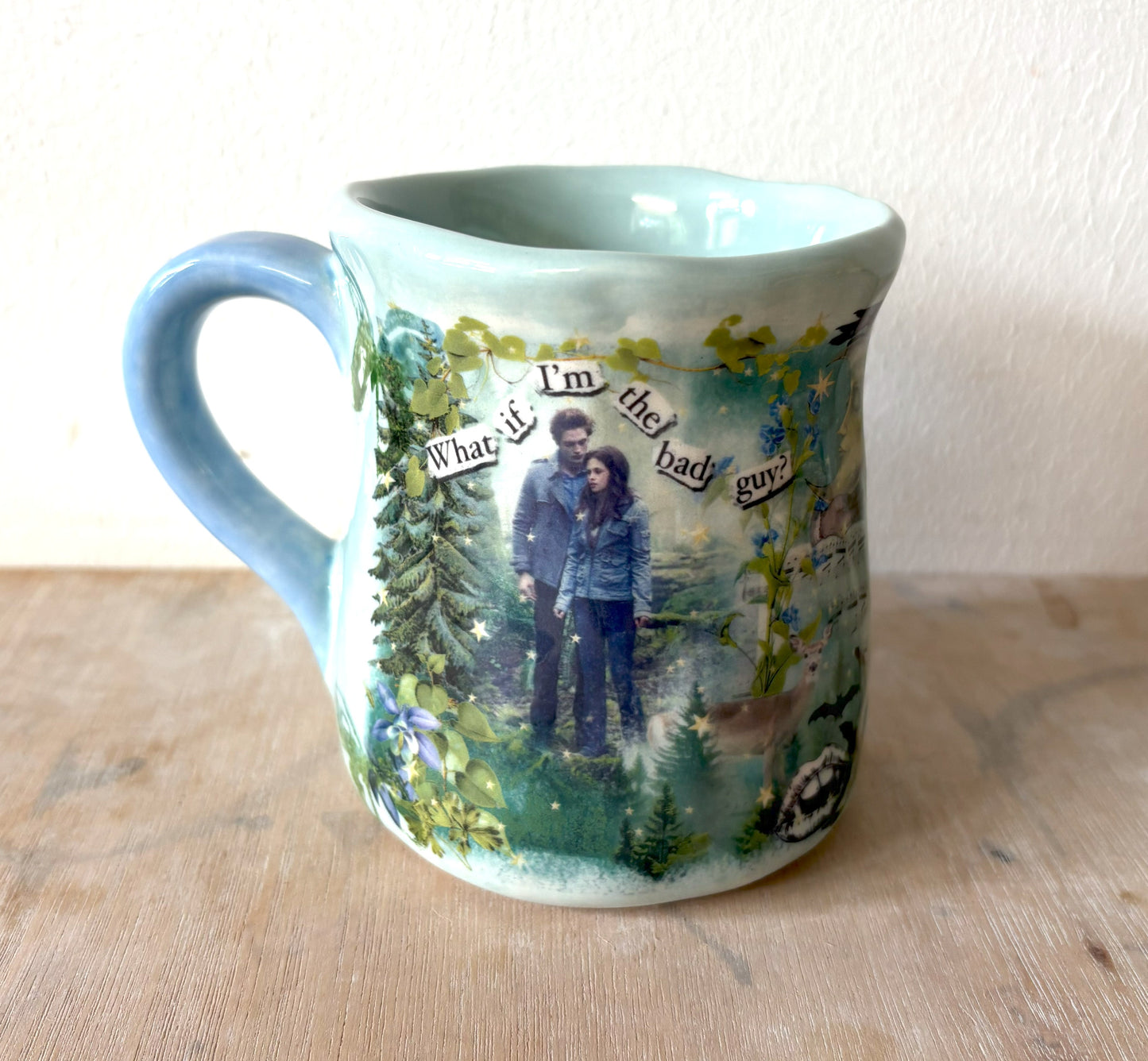 Millie's Pottery Twilight 'What if I'm the bad guy?' Tulip Shape Mug