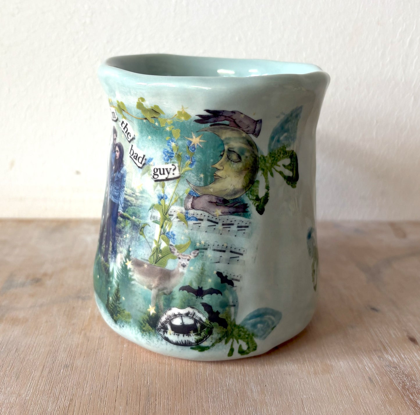Millie's Pottery Twilight 'What if I'm the bad guy?' Tulip Shape Mug