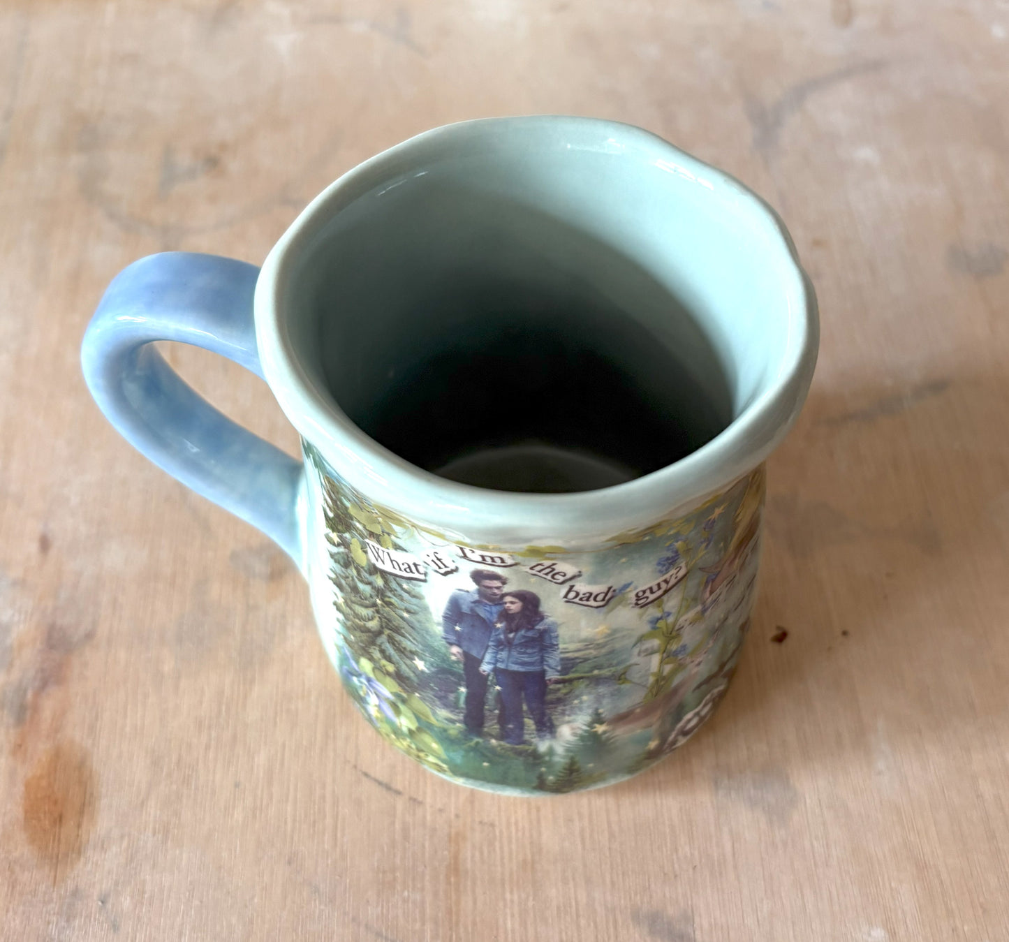 Millie's Pottery Twilight 'What if I'm the bad guy?' Tulip Shape Mug