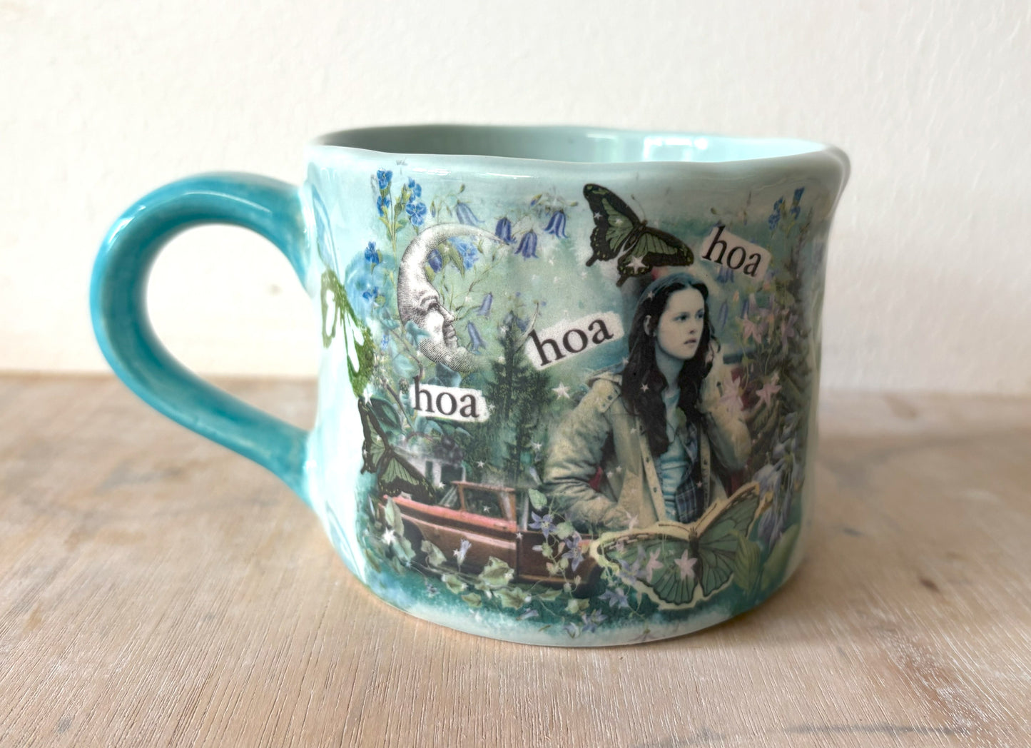 Millie's Pottery Twilight - Hoa Hoa Hand Made Large Round Mug