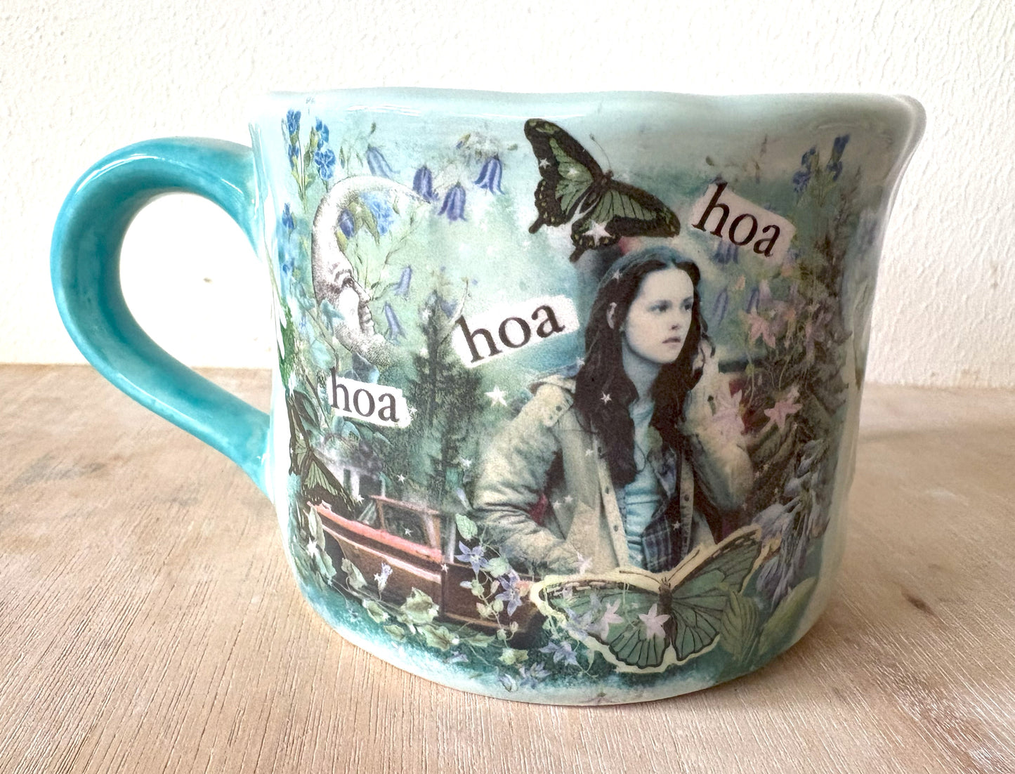 Millie's Pottery Twilight - Hoa Hoa Hand Made Large Round Mug