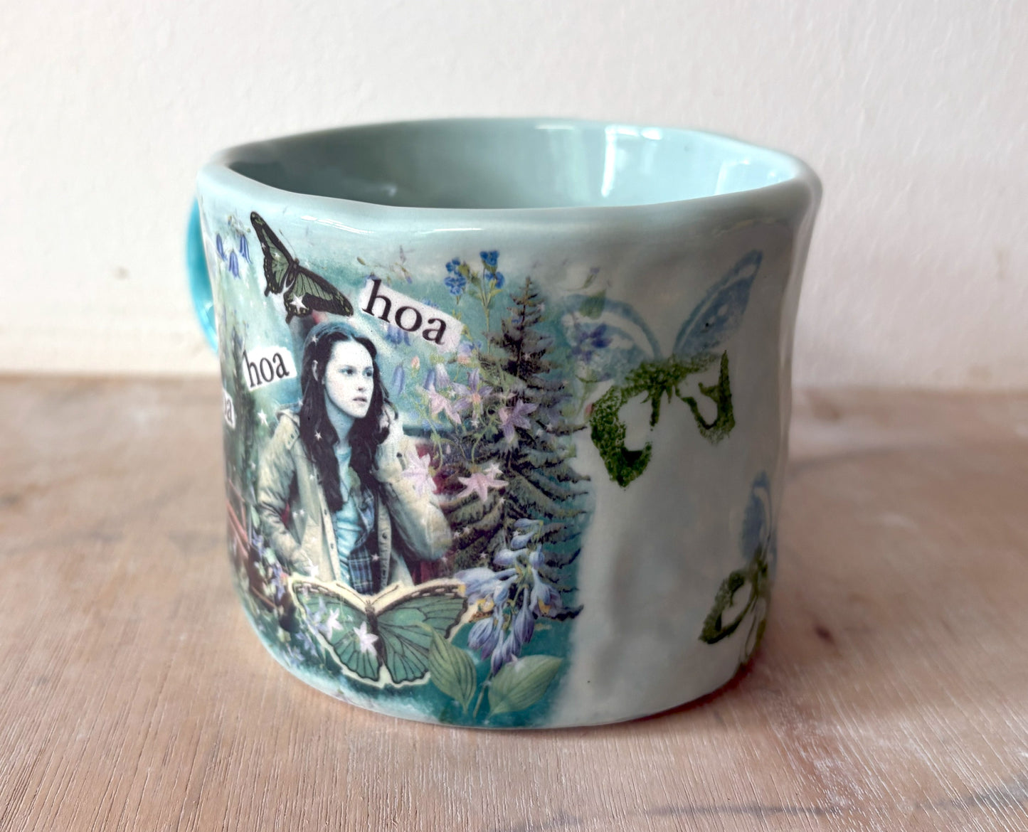 Millie's Pottery Twilight - Hoa Hoa Hand Made Large Round Mug