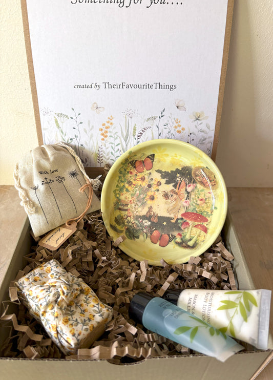 Millie's Pottery Mushroom Fairy Trinket Dish Gift Set