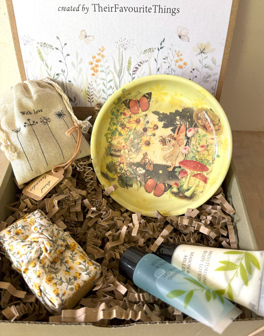Millie's Pottery Mushroom Fairy Trinket Dish Gift Set