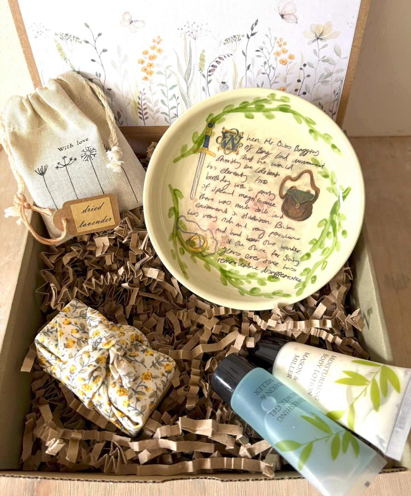Millie's Pottery The Hobbit Bilbo Baggins Trinket Dish Gift Set