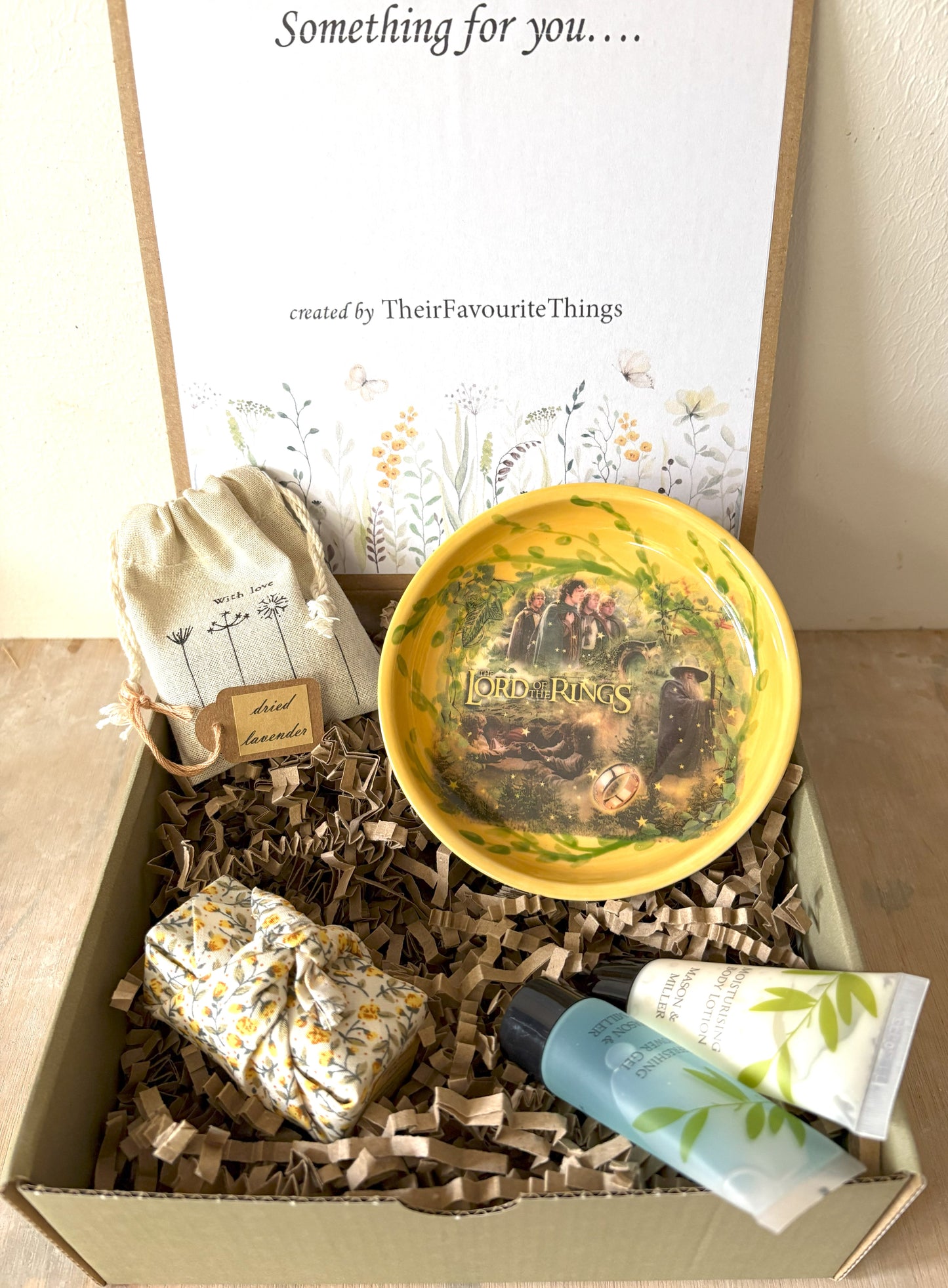 Millie's Pottery Lord of the Rings Journey Golden Trinket Dish Gift Set