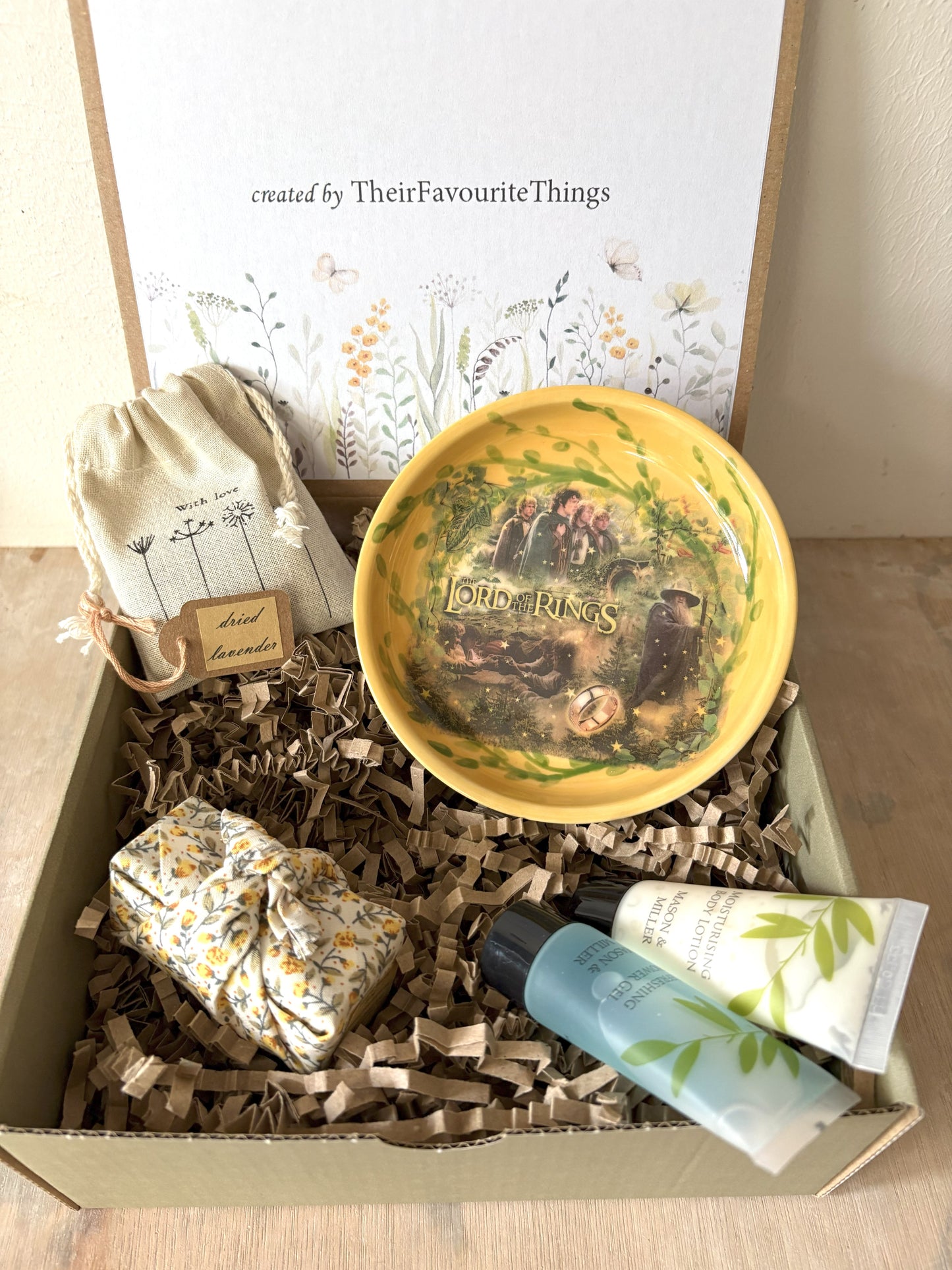 Millie's Pottery Lord of the Rings Journey Golden Trinket Dish Gift Set