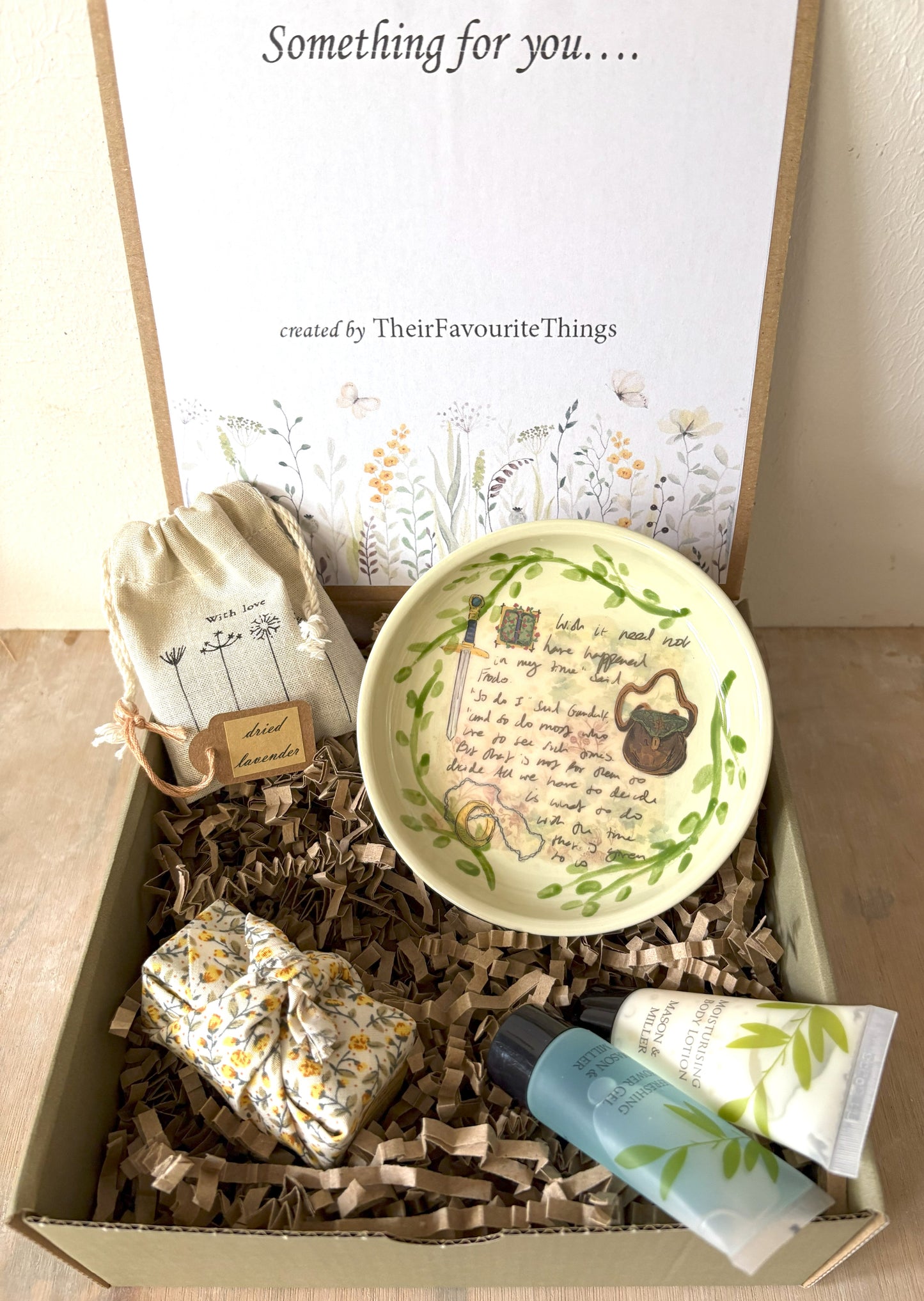 Millie's Pottery Frodo and Gandalf Lord of the Rings Trinket Dish Gift Set