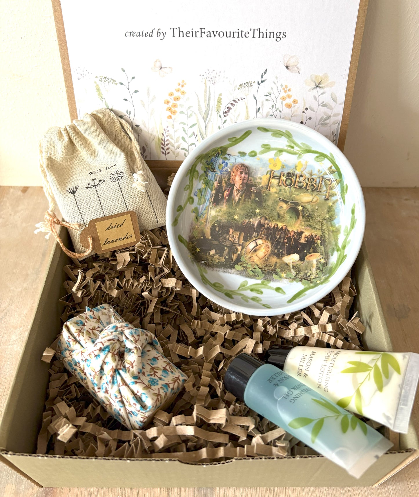 Millie's Pottery The Hobbit Blue Trinket Dish Gift Set