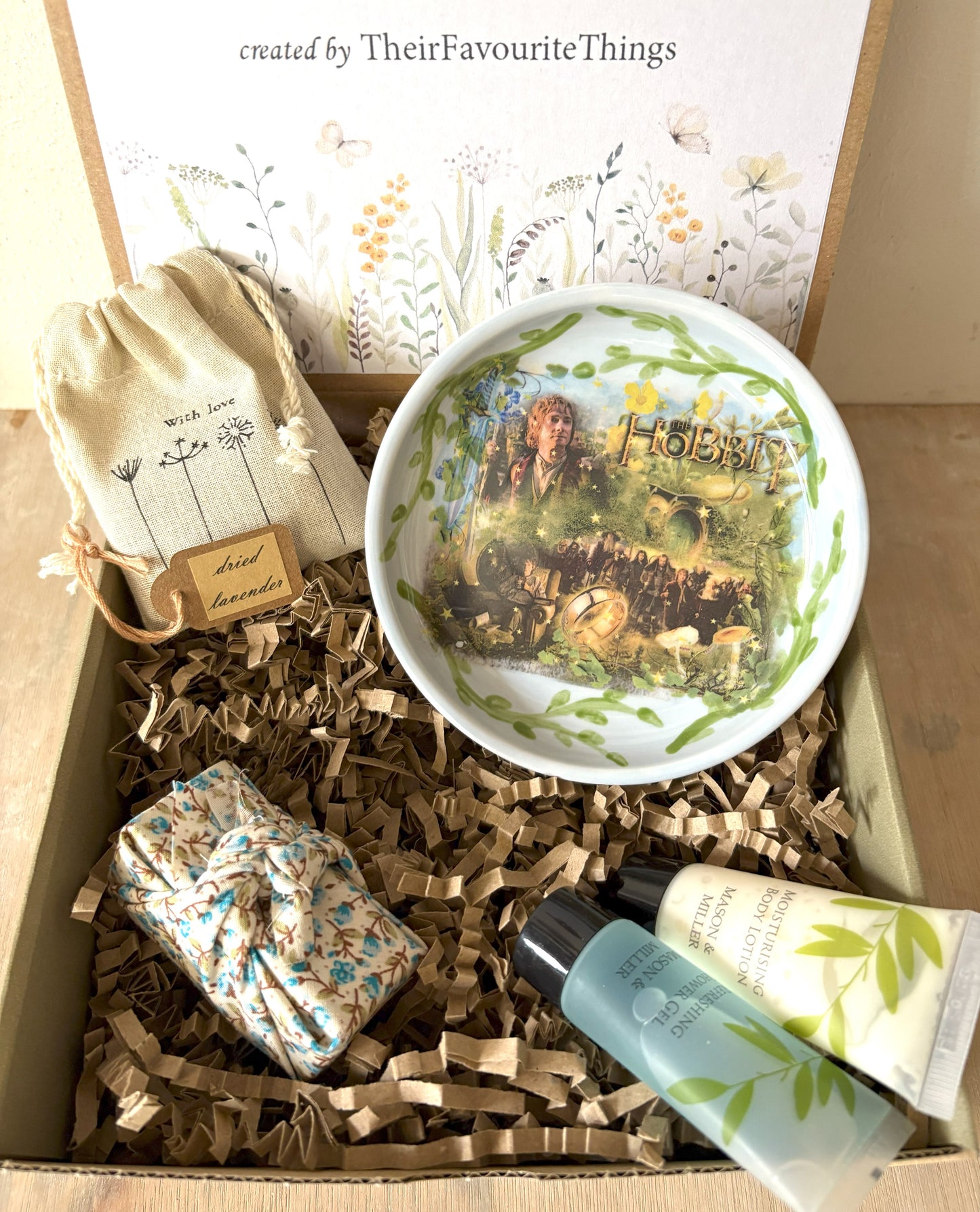 Millie's Pottery The Hobbit Blue Trinket Dish Gift Set