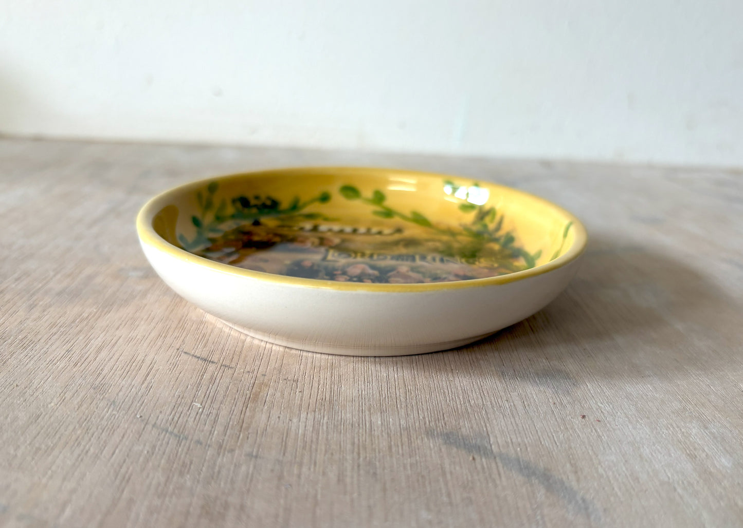 Millie's Pottery Lord of the Rings Inscription Golden Trinket Dish Gift Set