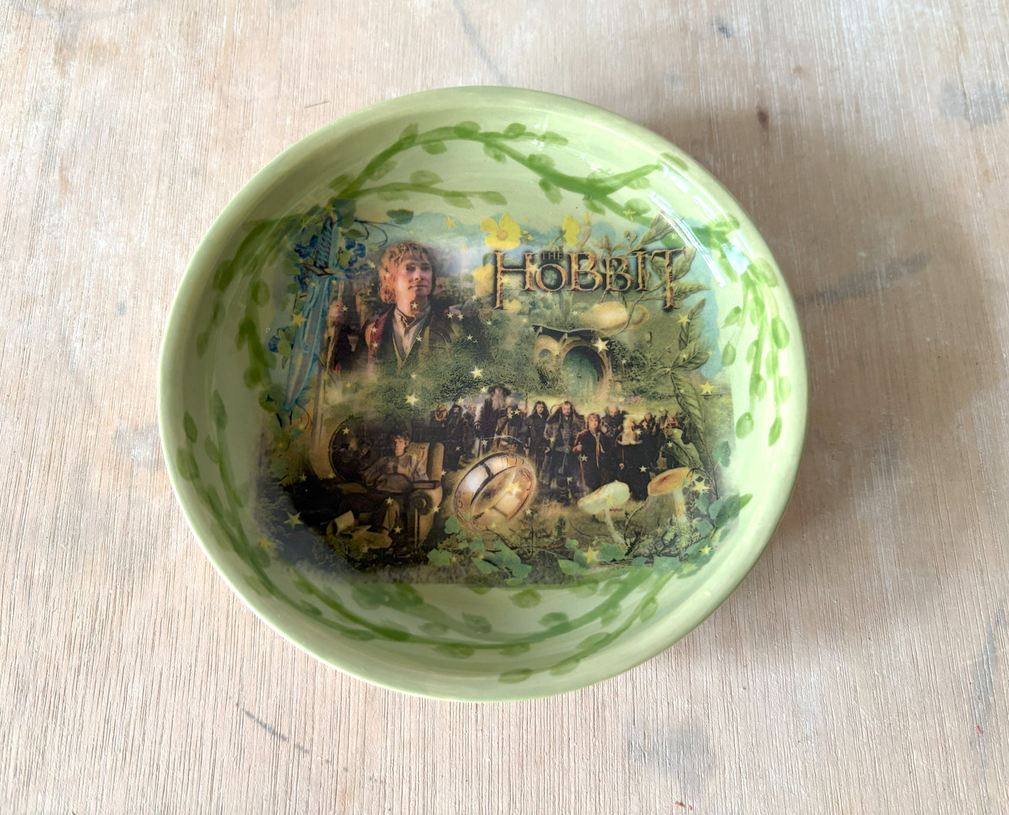 Millie's Pottery The Hobbit Green Trinket Dish Gift Set