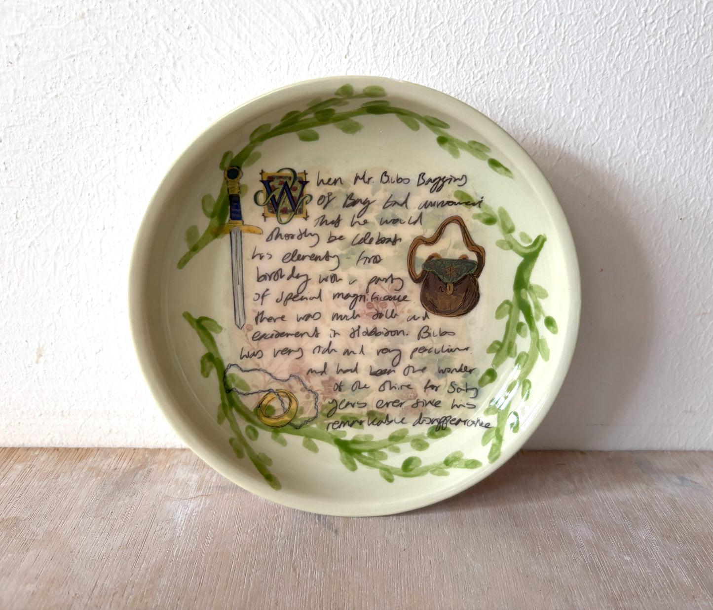 Millie's Pottery The Hobbit Bilbo Baggins Trinket Dish Gift Set