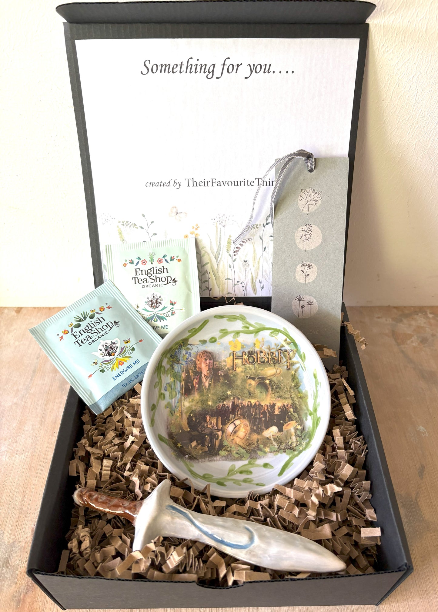 Millie's Pottery The Hobbit Blue Trinket Dish and Sword Gift Set