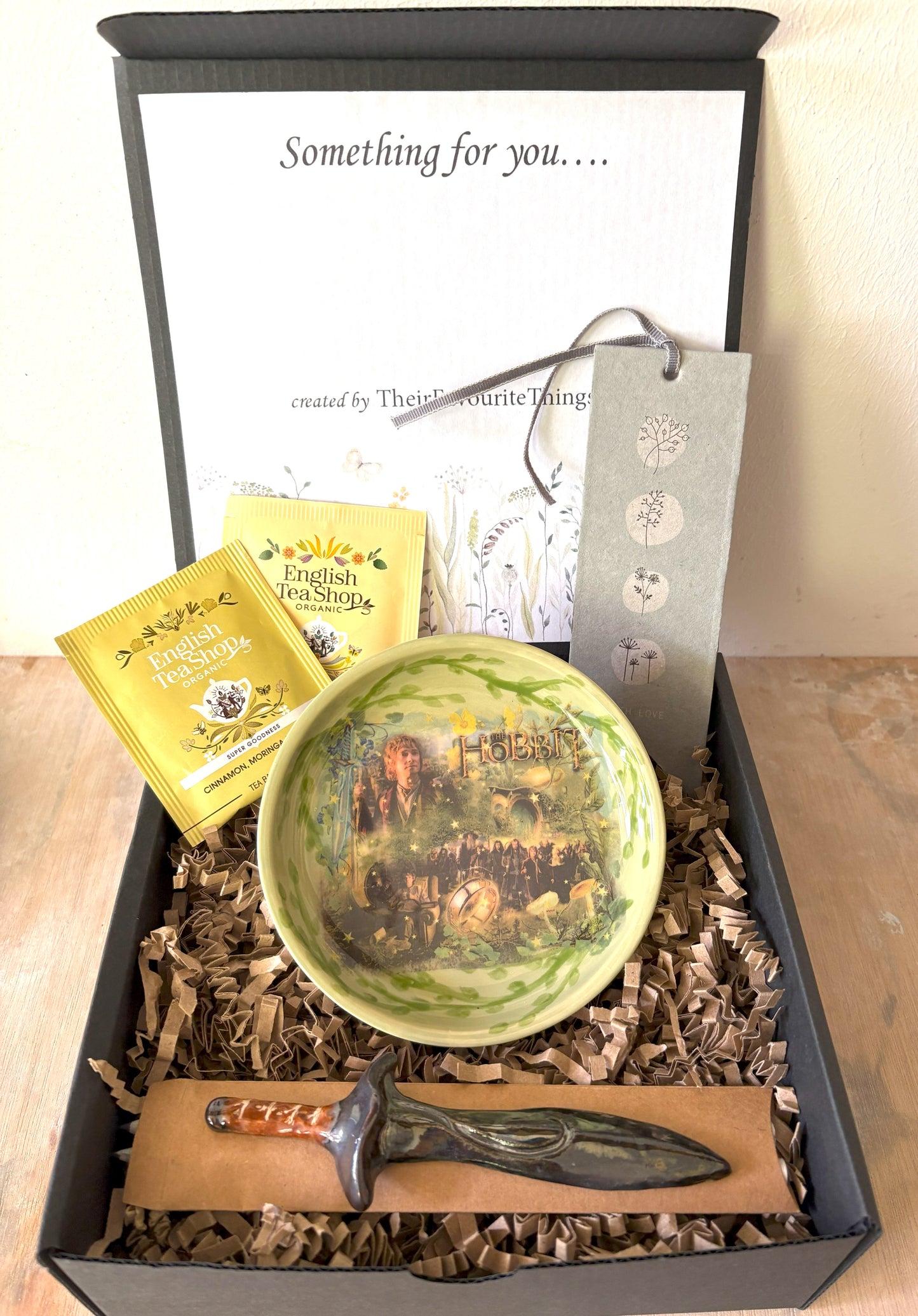 Millie's Pottery The Hobbit Green Trinket Dish and Sword Gift Set