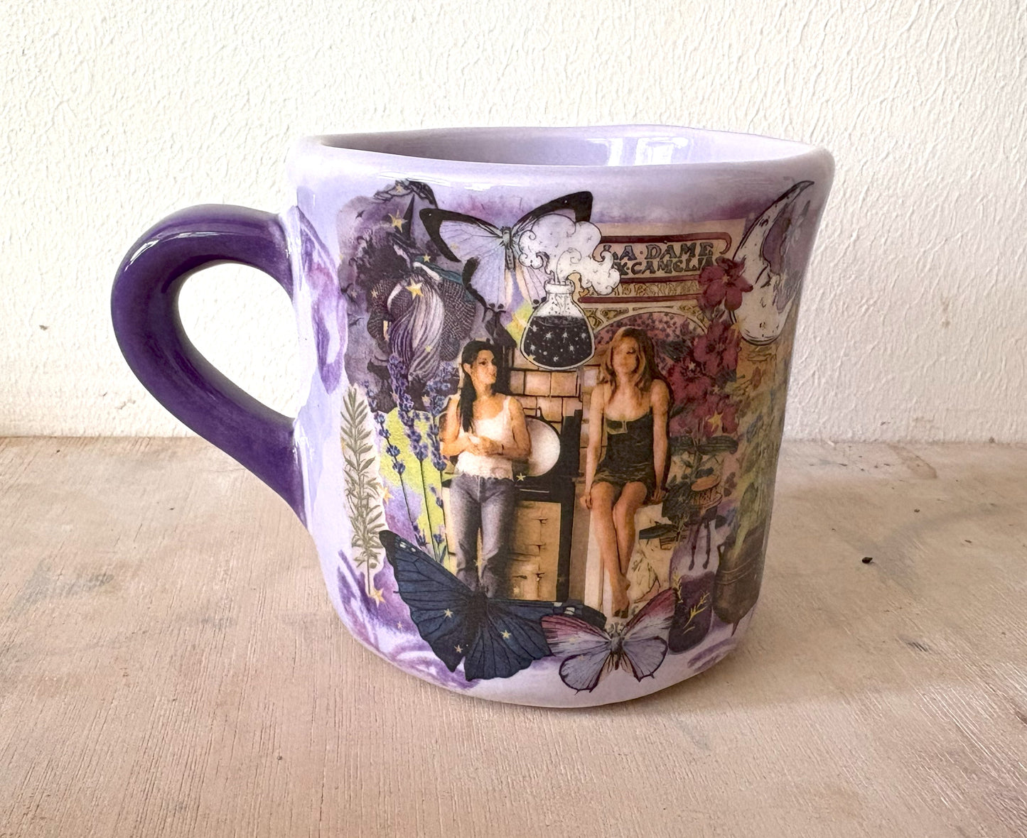Millie's Pottery Practical Magic Purple and Lavender Unique Mug Gift Set