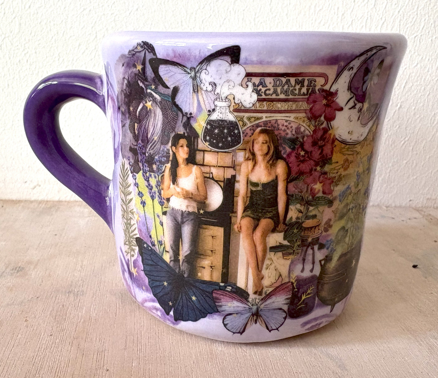 Millie's Pottery Practical Magic Purple and Lavender Unique Mug Gift Set