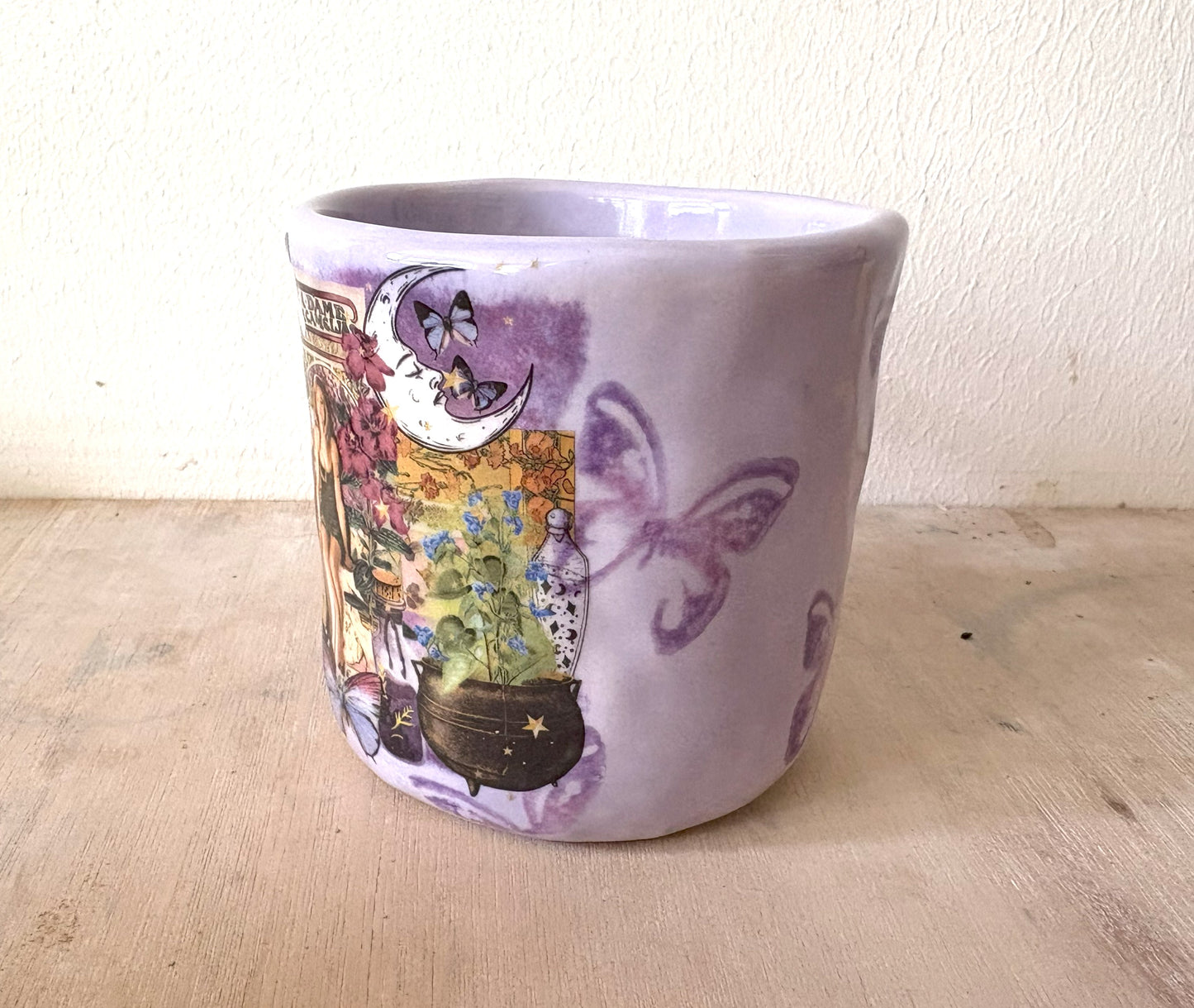 Millie's Pottery Practical Magic Purple and Lavender Unique Mug Gift Set