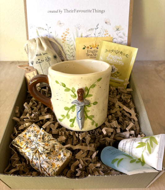 Millie's Pottery Hobbit Mug Sting Sword Hand Made and Hand Painted Mug Gift Set