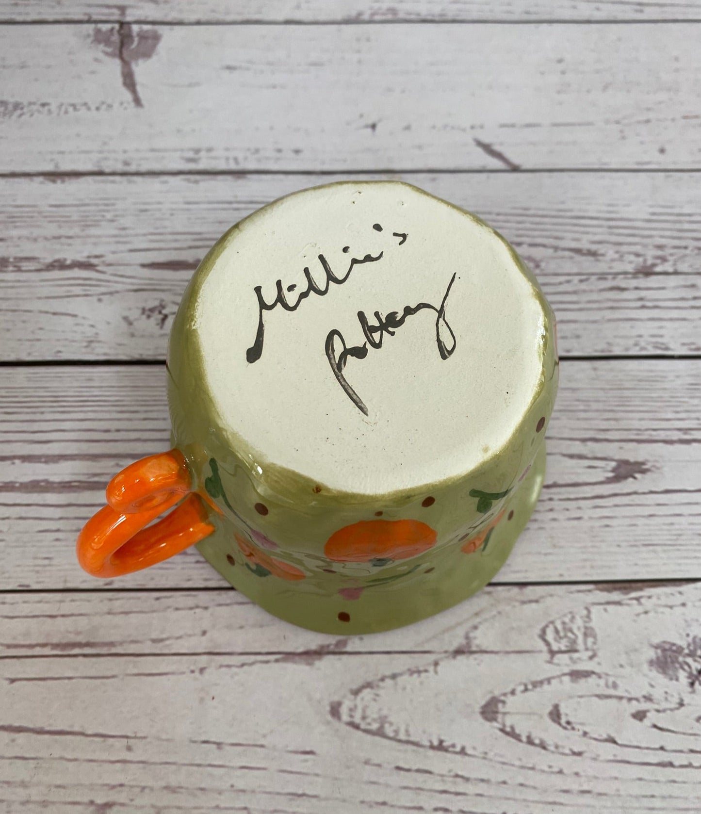 Millie's Pottery Pumpkins and Tulips with Peek-a-boo Toadstool Mug Gift Set