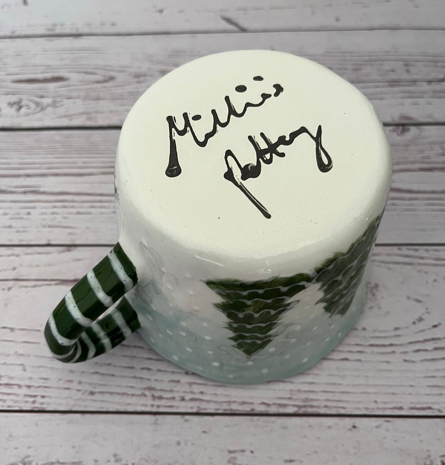 Millie's Pottery House in the Snow Peek-a-boo Snowy Owl Mug Gift