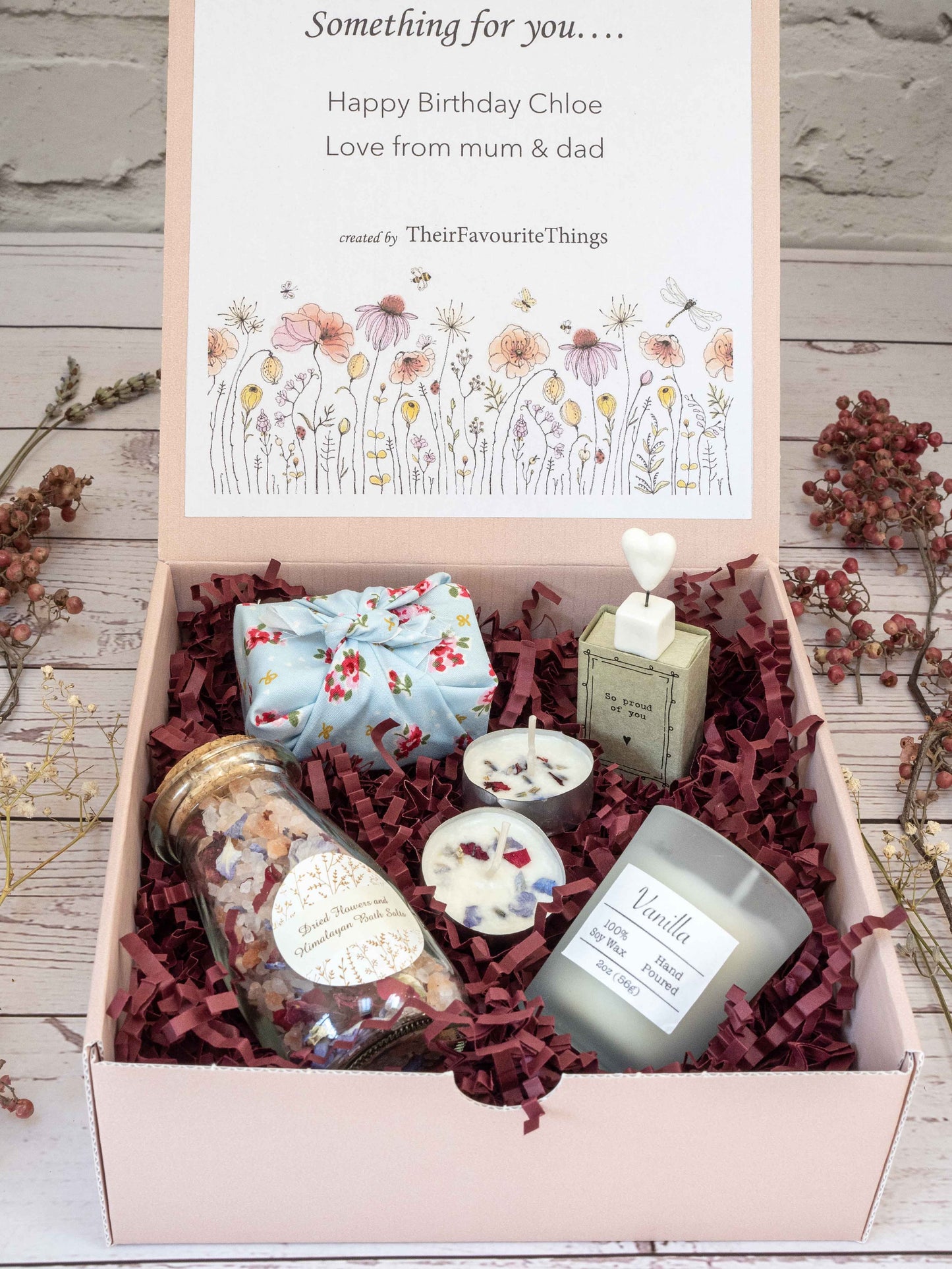 Happy Birthday Mother's Day Gift Box Filled, Artisan Vegan Gift for Her, Best Friend Present Eco Friendly Gift Box, Unique Gifts