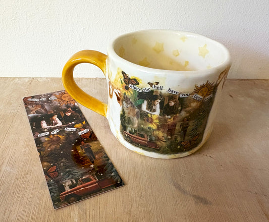 Millie's Pottery Twilight 'Where the Hell have you been Loca' Hand Made Medium Mug with Book Mark