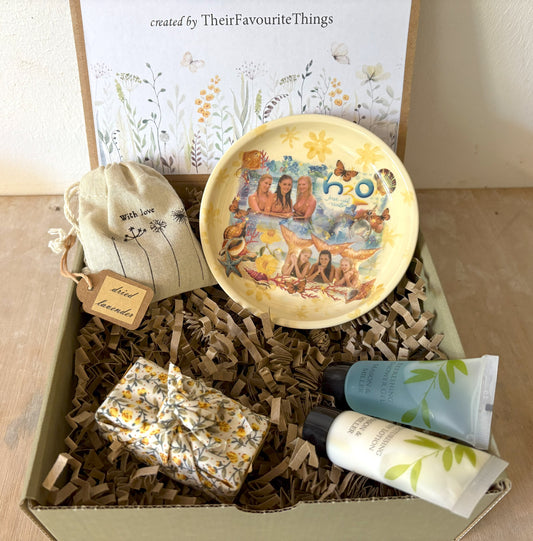 Millie's Pottery H2O Yellow Pearl Mermaid Trinket Dish Gift Set
