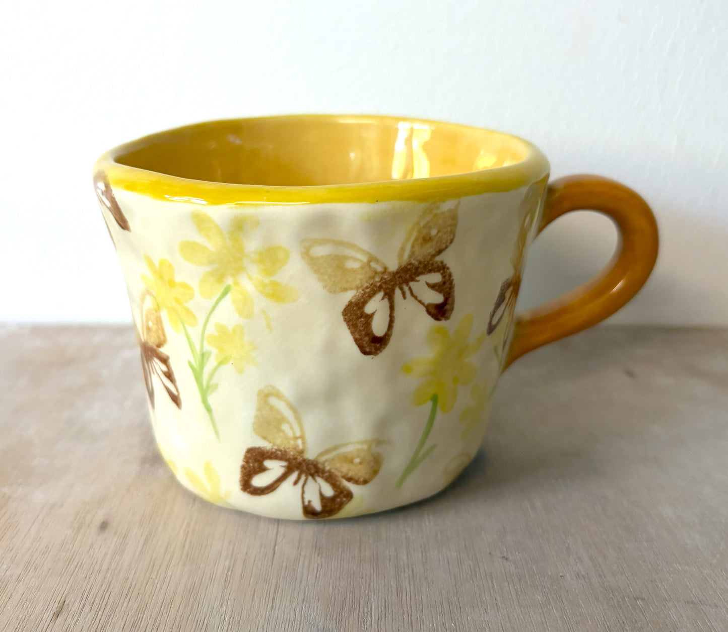 Millie's Pottery Practical Magic Gillian Large Cream and Gold Hand Made Mug