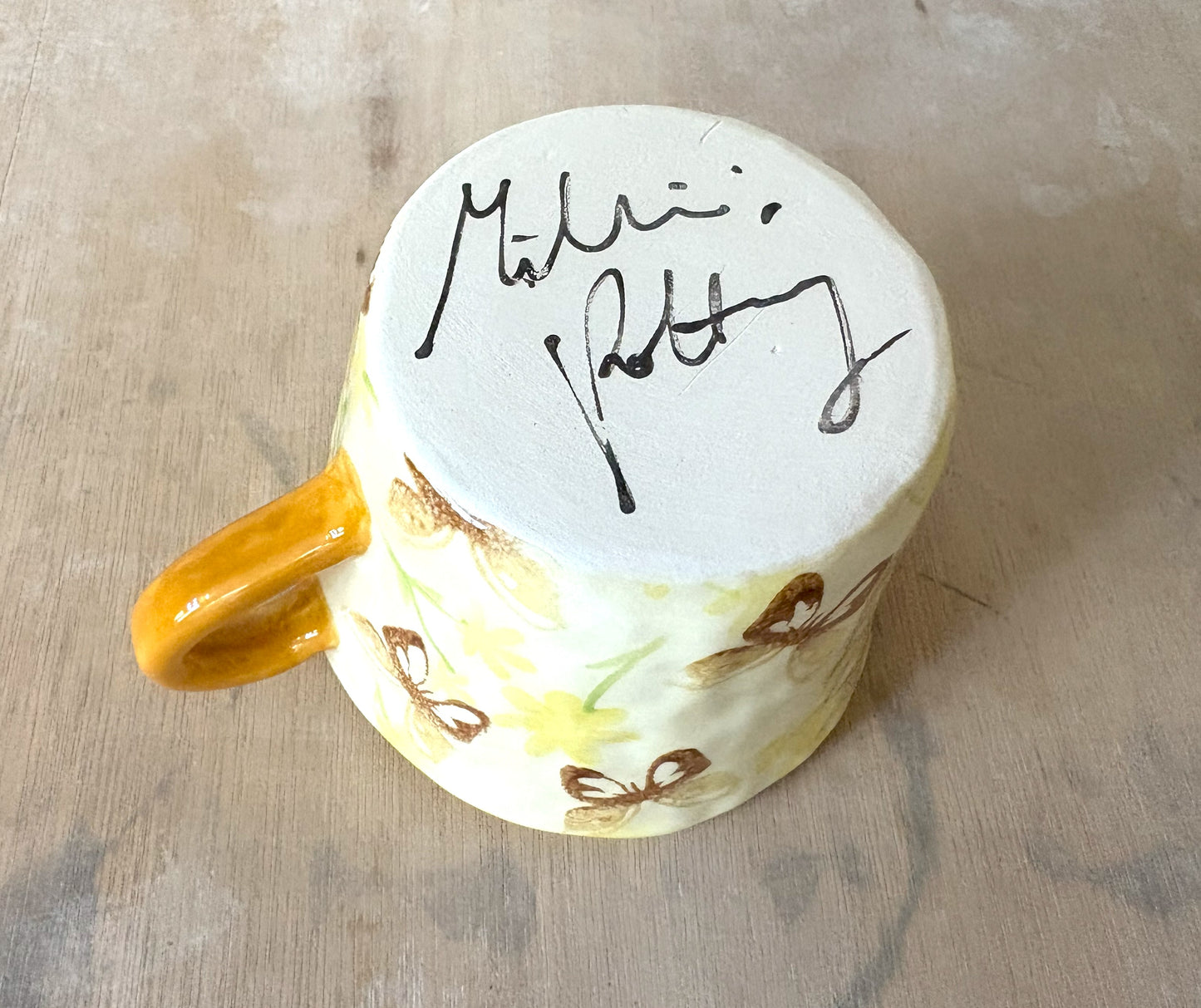 Millie's Pottery Practical Magic Gillian Large Cream and Gold Hand Made Mug