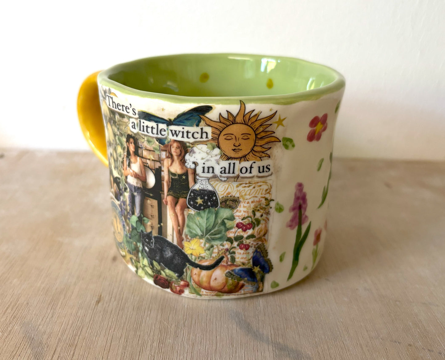 Millie's Pottery Practical Magic 'There's a little Witch in all of us' Hand Made Large Round Mug