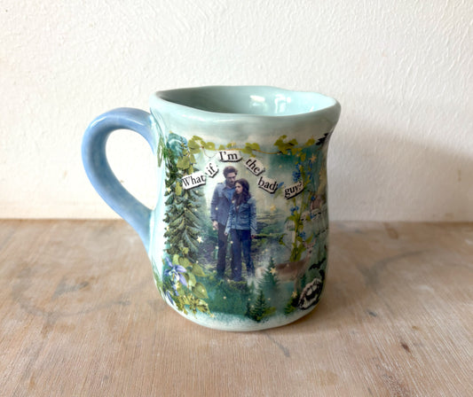 Millie's Pottery Twilight 'What if I'm the bad guy?' Tulip Shape Mug