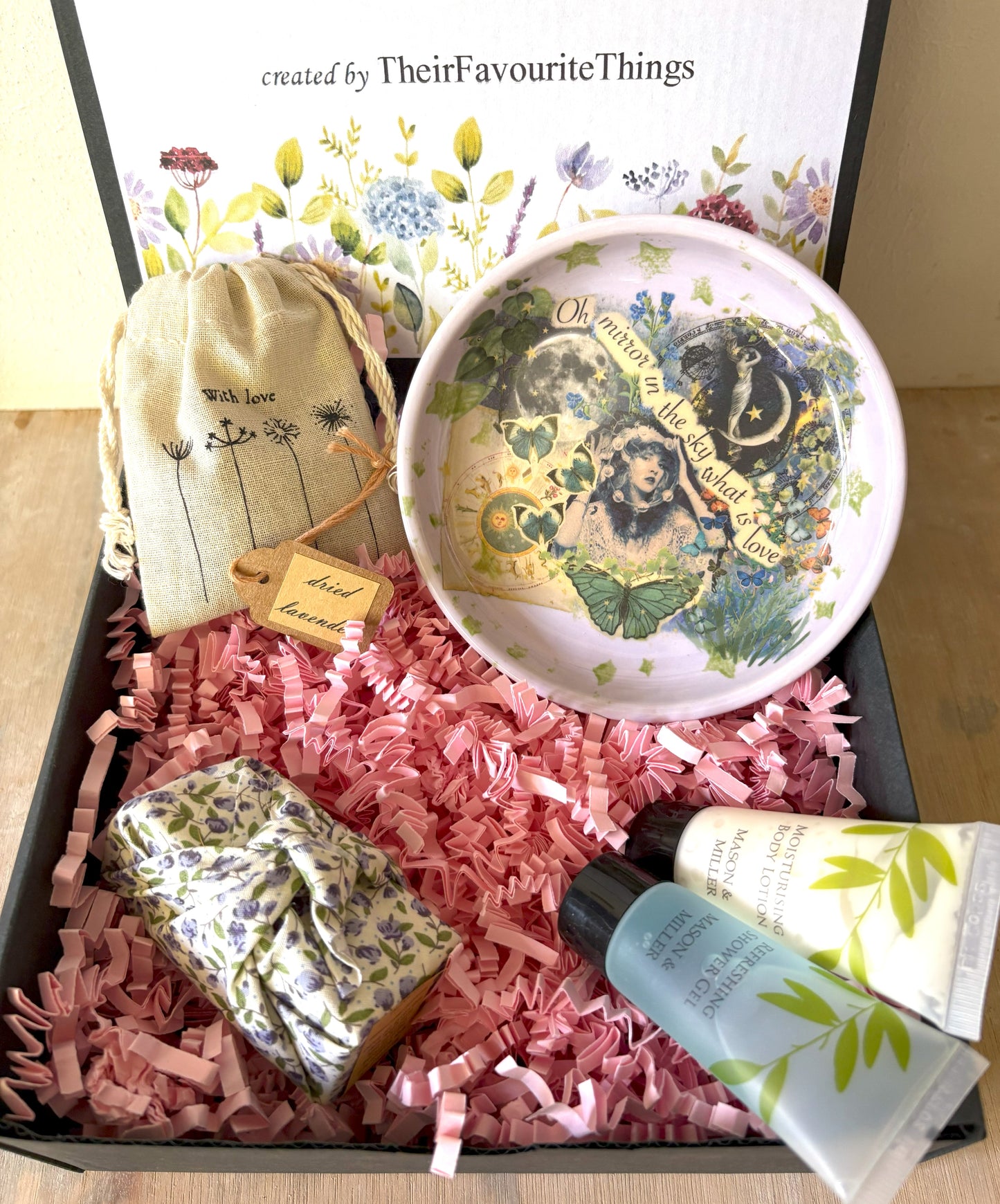 Millie's Pottery Stevie Nicks 'Oh Mirror in the Sky what is Love' Unique Trinket Dish Gift Set