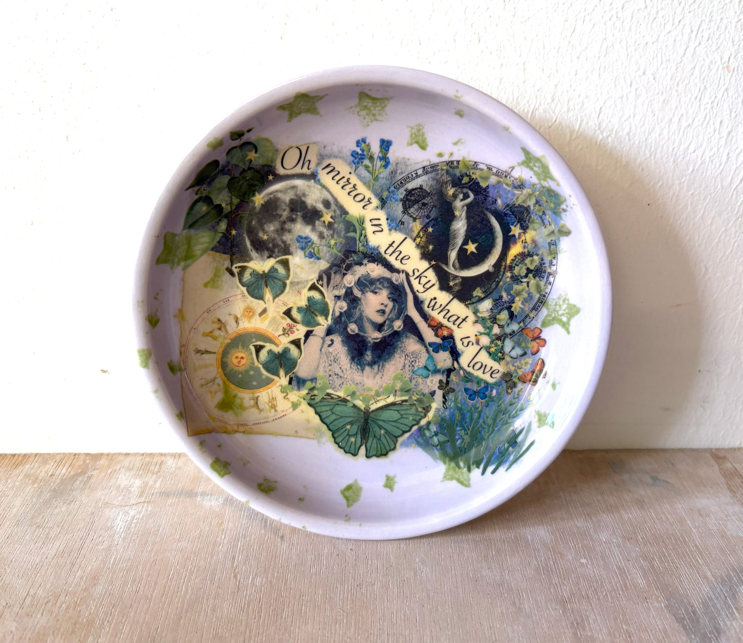Millie's Pottery Stevie Nicks 'Oh Mirror in the Sky what is Love' Unique Trinket Dish Gift Set